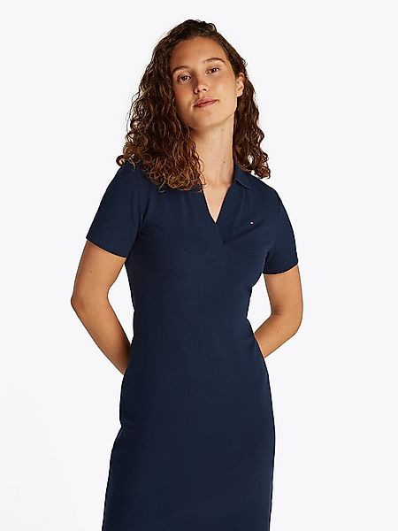 Tommy Hilfiger Polokleid SLIM OPEN NK POLO DRESS SS mit gestickter Tommy Hi günstig online kaufen