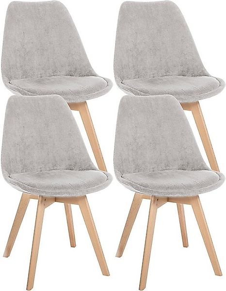 CLP Küchenstuhl Linares (4er Set, 4 St), Buchenholz-Gestell, modern günstig online kaufen