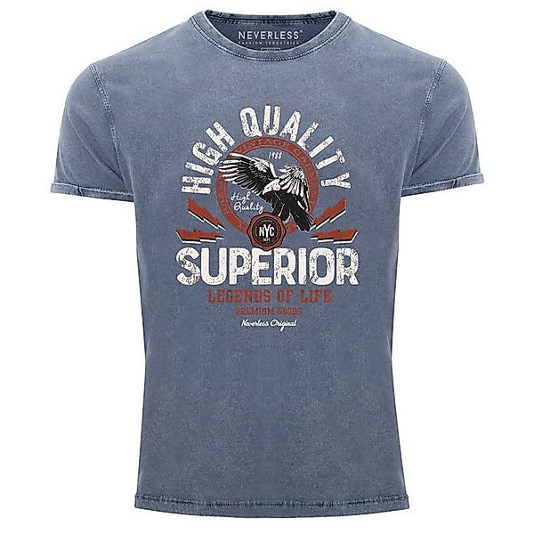 Neverless Print-Shirt Neverless® Herren T-Shirt Vintage Shirt Printshirt Su günstig online kaufen