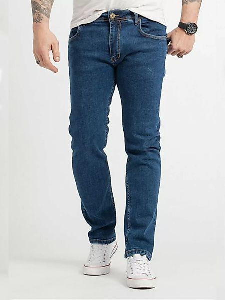 Rock Creek Regular-fit-Jeans Herren Jeans Stonewashed Blau RC-2418 günstig online kaufen