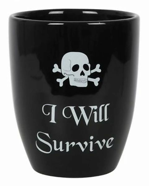 """;I Will Survive""; Gothic Pflanzenschale 14cm Tassen" schwarz günstig online kaufen