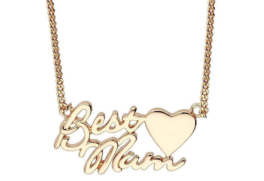 LÖB Kette mit Anhänger 18K Roségold Vergoldet Halskette Best Mom Beste Mama günstig online kaufen