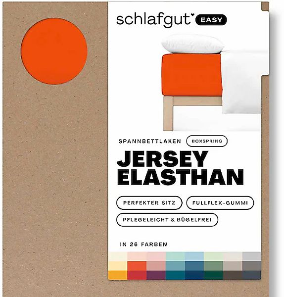 Schlafgut Spannbettlaken »EASY Jersey Elasthan Boxspring«, MADE IN GREEN by günstig online kaufen