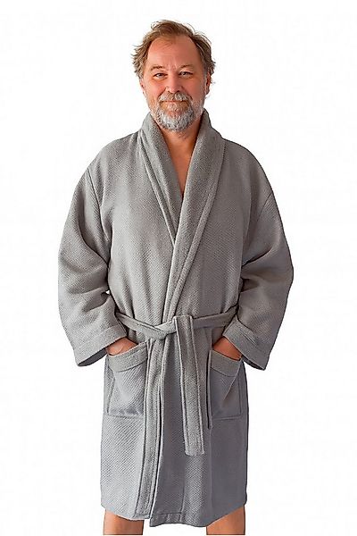 heimtexland Bademantel Bademantel Waffelpique schnelltrocknend Baumwolle, M günstig online kaufen