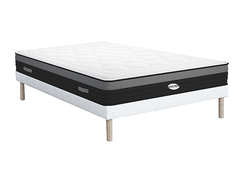 Visco-Taschenfederkernmatratze-Lattenrost-Set - 160 x 200 cm - Hybridmatrat günstig online kaufen