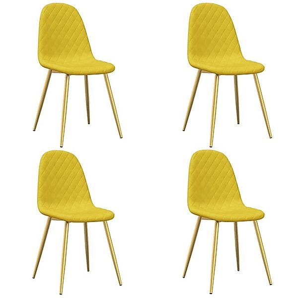 vidaXL Esszimmerstuhl Esszimmerstühle 4 Stk. Senfgelb günstig online kaufen