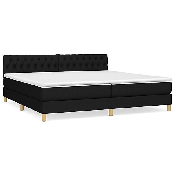 vidaXL Boxspringbett mit Matratze Schwarz 200x200 cm Stoff1389642 günstig online kaufen