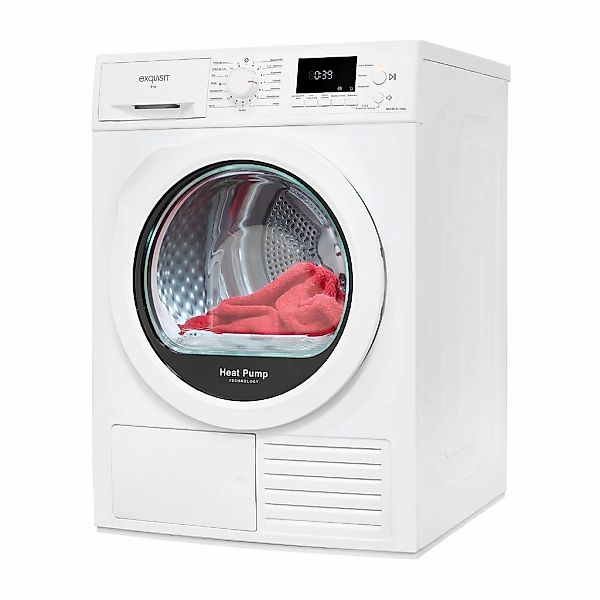 exquisit Wärmepumpentrockner "TWP903-410 weiss" 9 kg, 15 Programme, Startze günstig online kaufen