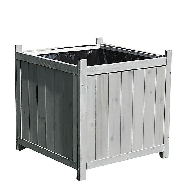 Mucola Blumentopf Blumenkübel 50x50cm Grau Pflanzkasten günstig online kaufen