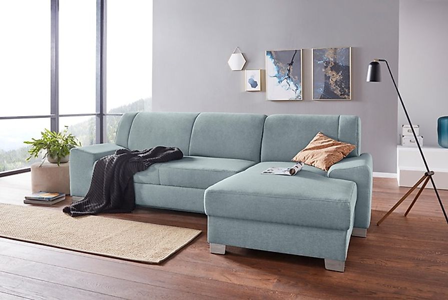 DOMO collection Ecksofa »Anzio L-Form, whlw. Bettfunktion, Federkern, hochw günstig online kaufen