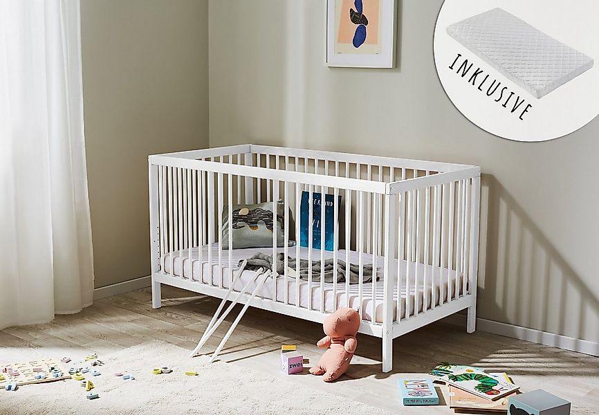 Kids Collective Babybett Kinderbett Gitterbett 60x120 und 70x140 cm herausn günstig online kaufen