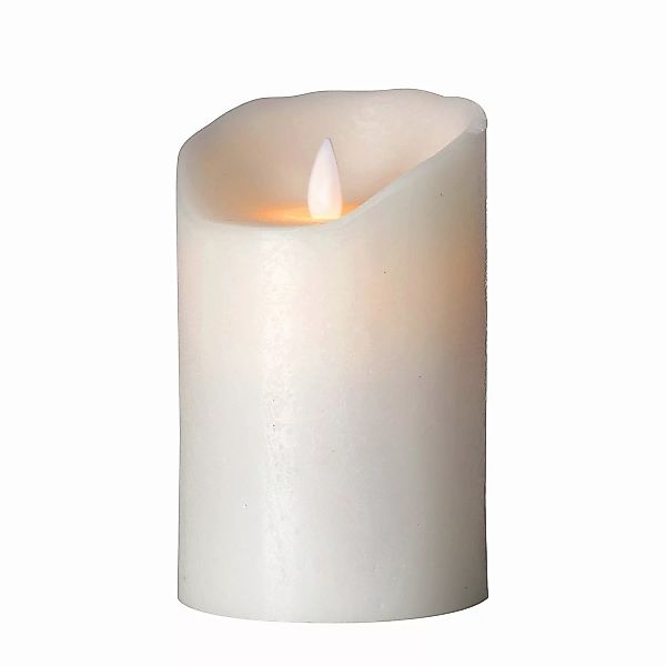 home24 Sompex LED-Kerze Flame II Echtwachs Weiß Ø 8 cm günstig online kaufen