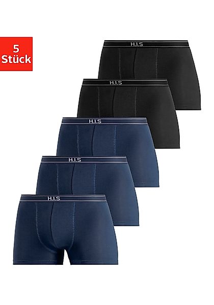 H.I.S Boxer "Boxershorts für Herren", (Packung, 5 St.), mit Steifen und Log günstig online kaufen