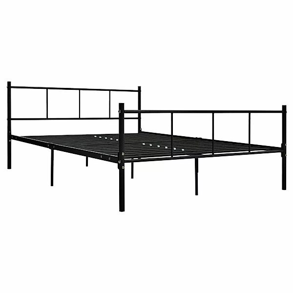 Bettgestell Schwarz Metall 160×200 Cm günstig online kaufen