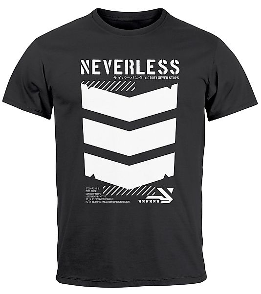 Neverless Print-Shirt Herren T-Shirt Techwear Trend günstig online kaufen