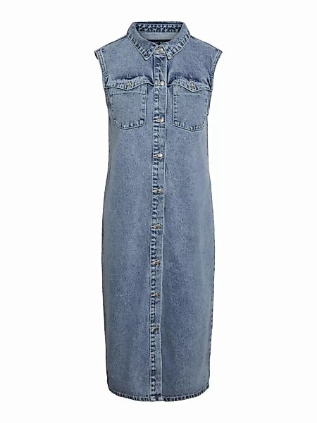 NOISY MAY Ärmellos Jeanskleid Damen Blau günstig online kaufen