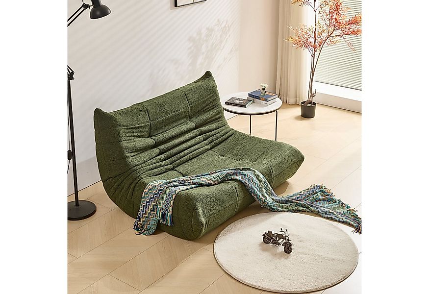 HAUSS SPOLE Sitzsack 2-Sitzer Lazy-Sofa aus Teddy-Samt, modernes Design, Wo günstig online kaufen
