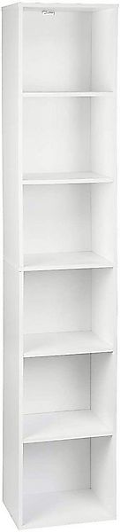 Woltu Bücherregal, 1-tlg., Aktenschrank, MDF, 6 Fächer, 30x24x158,5cm günstig online kaufen