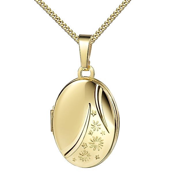 JEVELION Kette mit Anhänger Medaillon 333 günstig online kaufen