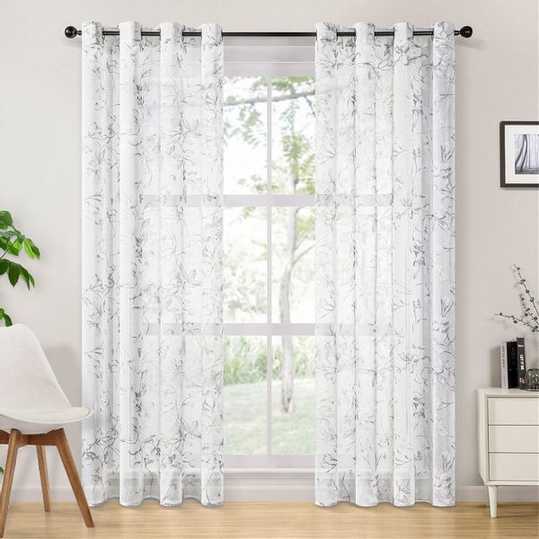 BYSURE Gardine (2 St), Ösen, halbtransparent, günstig online kaufen