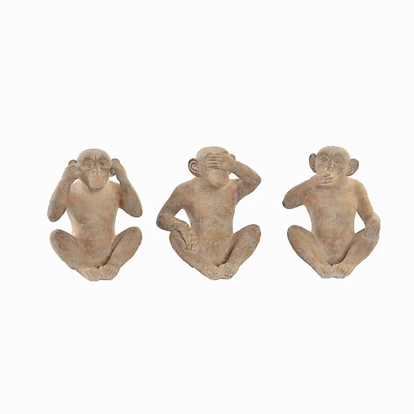 Deko-figur Dkd Home Decor Affe Harz (3 Pcs) (19 X 17 X 25 Cm) günstig online kaufen