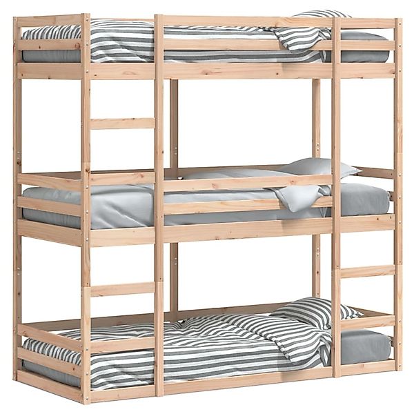 vidaXL Dreifach-Etagenbett 90x190 cm Massivholz Kiefer2102524 günstig online kaufen