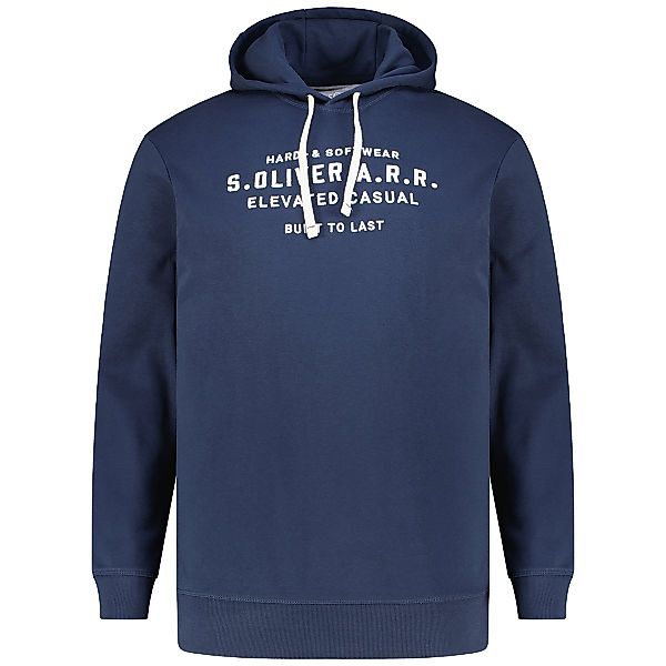 s.Oliver Hoodie aus Baumwollmischung Farbe blau Größe: 5XL günstig online kaufen