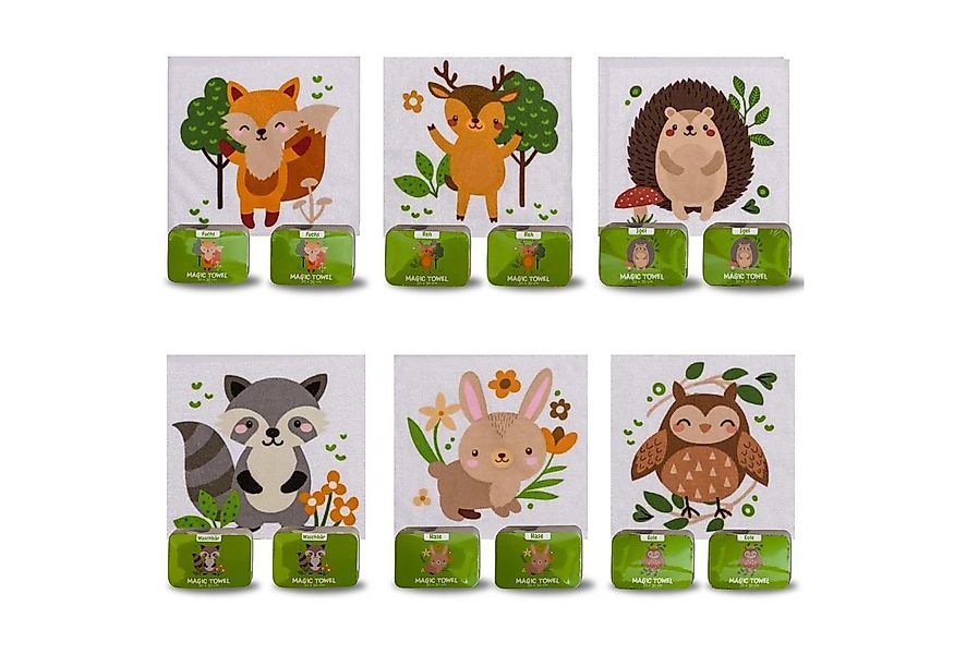 Bada Bing Handtuch Magisches Handtuch Waldtiere Baumwoll-Waschlappen Zauber günstig online kaufen
