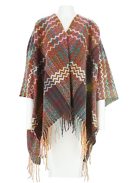 halsüberkopf Accessoires Cape Ruana gewebt im günstig online kaufen