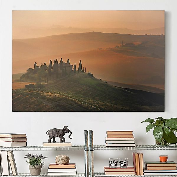 Leinwandbild Sonnenuntergang - Querformat Dreams of Tuscany günstig online kaufen