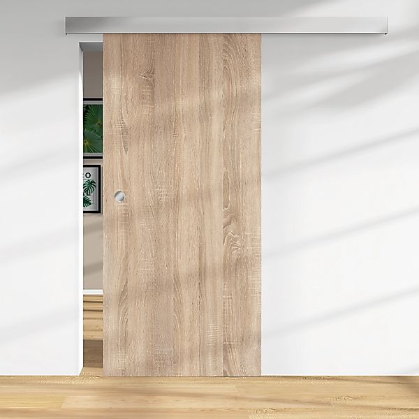 Holzschiebetür 28 mm Melamindekor Eiche geplankt 2060 x 940 mm günstig online kaufen