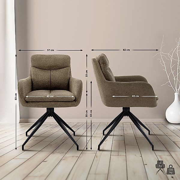 CLP Esszimmerstuhl SOMERS STOFF (2er Set), günstig online kaufen
