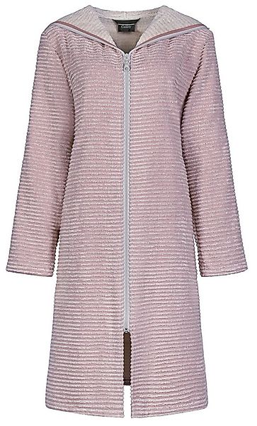 Cawö Damenbademantel Damen Bademantel Reißverschluss Kapuze, midi, Baumwoll günstig online kaufen
