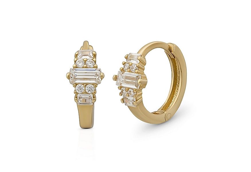 Suzan Gold Creolen-Set 375er Gold Creolen – Kristall Creolen mit Zirkonia a günstig online kaufen