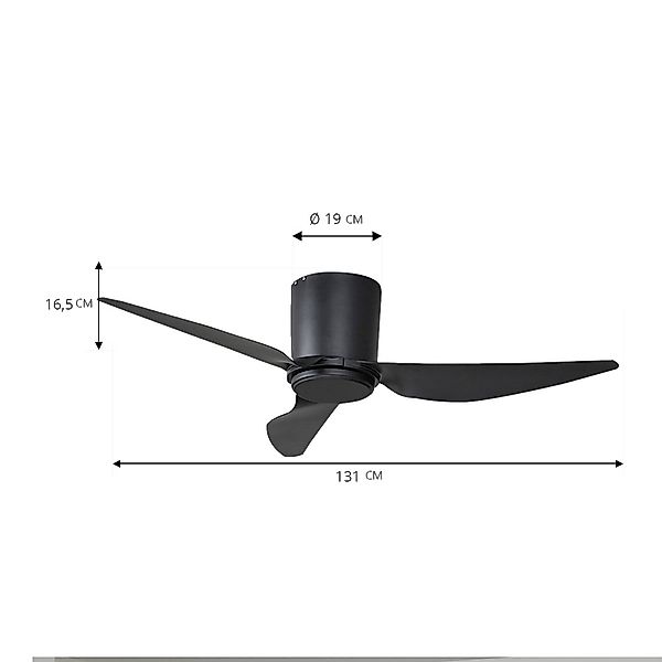 Lindby Deckenventilator Aulo, schwarz, DC, leise, Ø 123 cm günstig online kaufen
