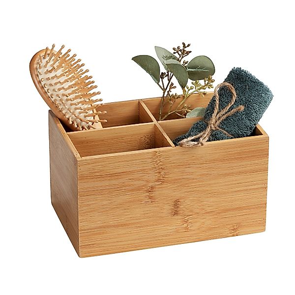Wenko Bambus Box Terra 4 Fächer 2.95 l Bambus 22 x 12 x 14 cm Braun günstig online kaufen