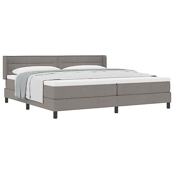 vidaXL Boxspringbett mit Matratze Taupe 200 x 200 cm Polyester 3341066 günstig online kaufen