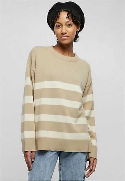 URBAN CLASSICS Rundhalspullover Ladies Striped Knit Crew Sweater günstig online kaufen