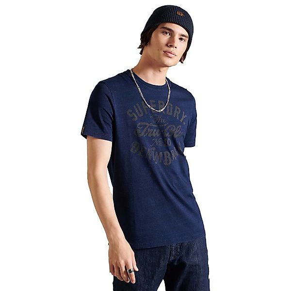 Superdry Script Style Workwear Kurzarm T-shirt L Indigo Rinse Wash günstig online kaufen