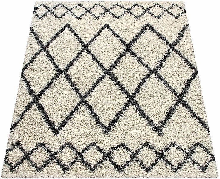 Paco Home Hochflor-Teppich "Kalmar 445" rund 40 mm Höhe Scandi Design, Raut günstig online kaufen