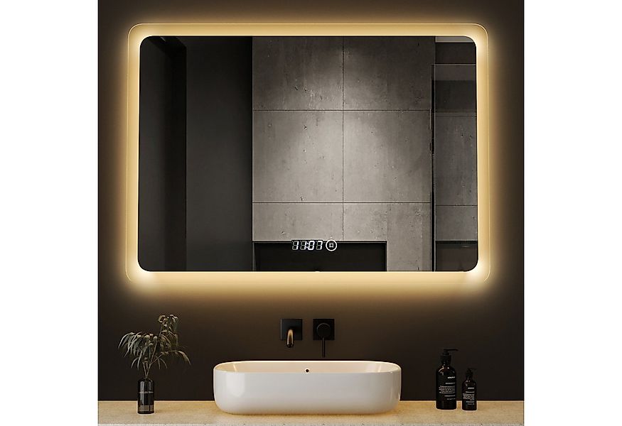 WDWRITTI Badspiegel Badezimmerspiegel mit Beleuchtung Wandspiegel Led Touch günstig online kaufen