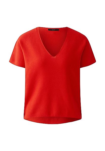 Oui V-Ausschnitt-Pullover Pullover reine Baumwolle günstig online kaufen