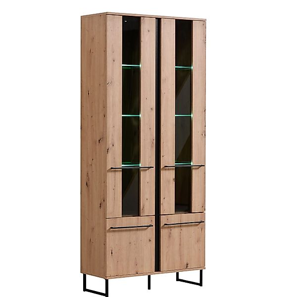 Homestyle4u Vitrine Highboard Schrank mit Fächer Kommode Wohnzimmerschrank günstig online kaufen