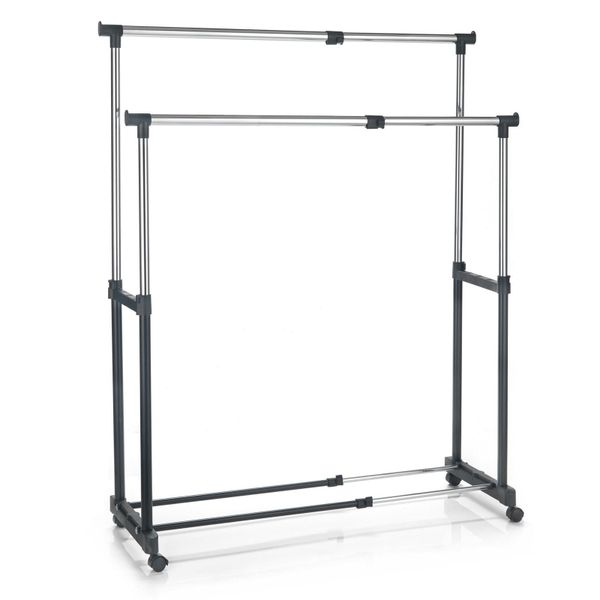 CARO-Möbel Garderobenständer CASA, Rollgarderobe Garderobenständer Kleiders günstig online kaufen