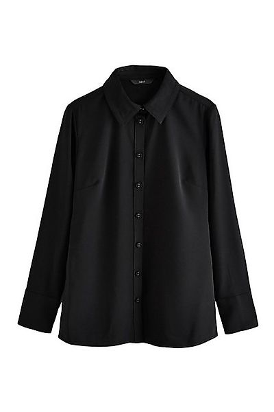 Next Langarmhemd Langärmeliges Button-down-Hemd aus Crêpe günstig online kaufen