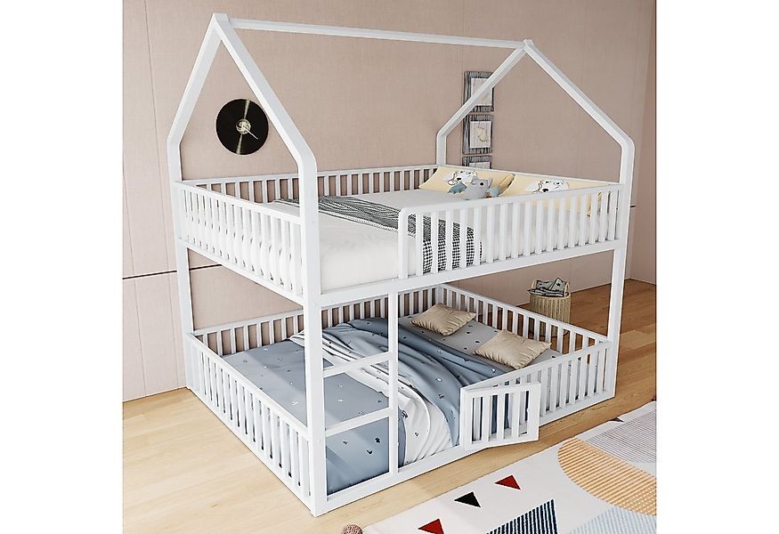 REDOM Etagenbett mit Treppe & Tür, Hochbett-Design, Unterbett multifunktion günstig online kaufen