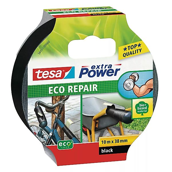 Tesa Extra Power Eco Repair Schwarz 10 m x 38 mm günstig online kaufen