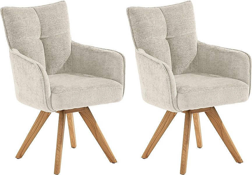 set one by Musterring Armlehnstuhl Tucson (Set), 2er-Set, drehbar mit Rückh günstig online kaufen