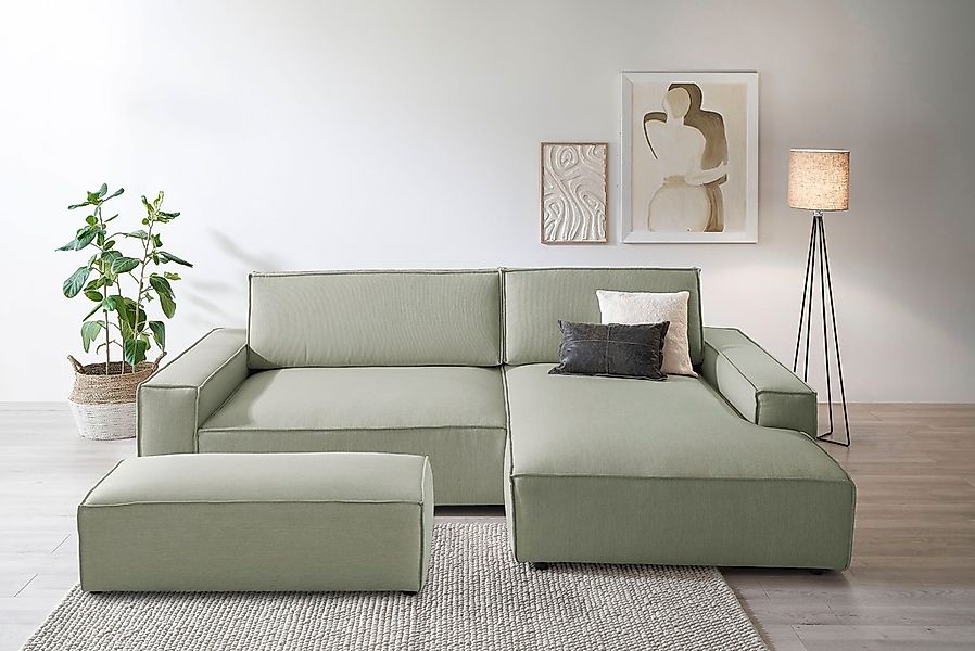 Home affaire Polsterecke "NEU: SHERWOOD XXL tief, L-Form mit Schlaffunktion günstig online kaufen