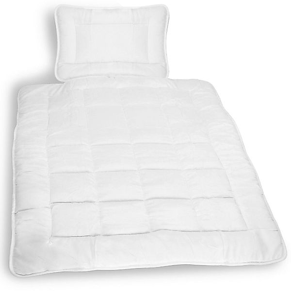 NYVI Kinderbettdecke + Kopfkissen Kinder Bettdeckenset Junior Comfort 2-tei günstig online kaufen